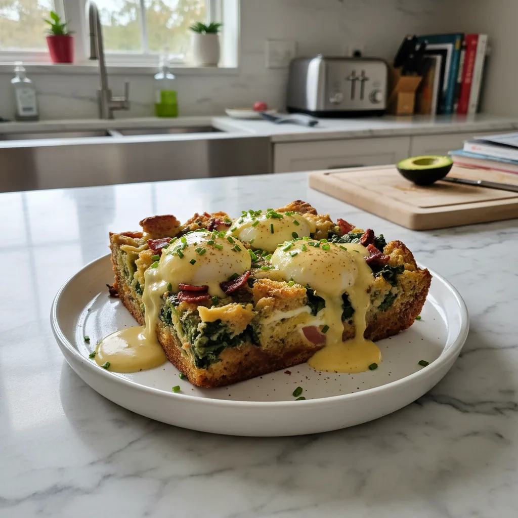 Hearty Breakfast Casserole: Eggs Benedict Style 4 Recipe image