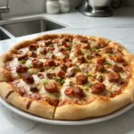chili garlic chicken pizza recipe for a flavor exp featured