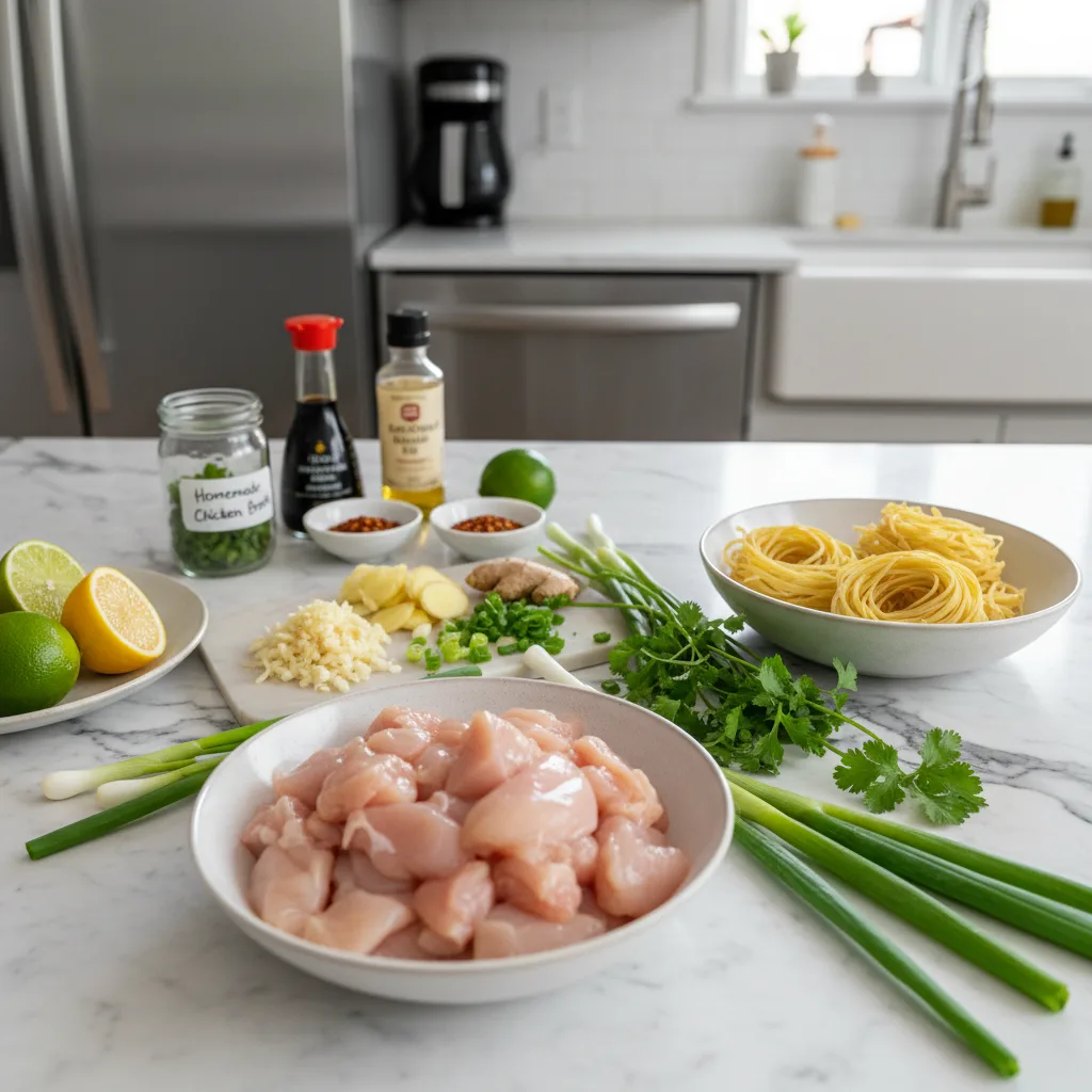 Hearty Ginger Garlic Chicken Noodle Soup 5 Recipe image