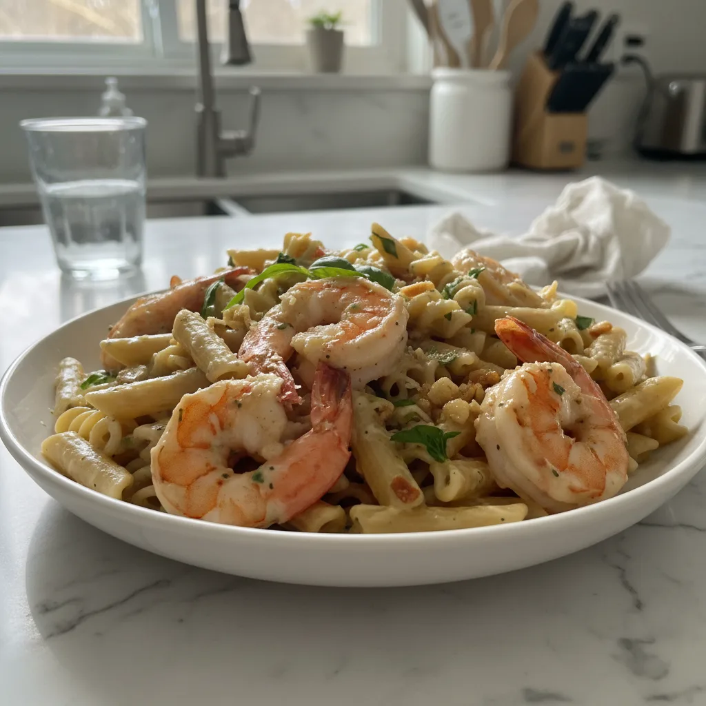 Creamy Garlic Shrimp Pasta: Quick Dinner Delight 5 Recipe image