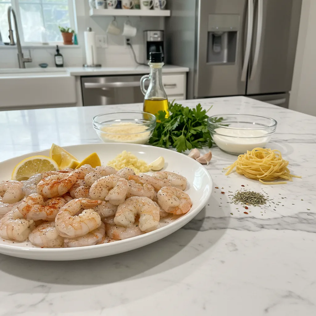 Creamy Garlic Shrimp Pasta: Quick Dinner Delight 6 Recipe image