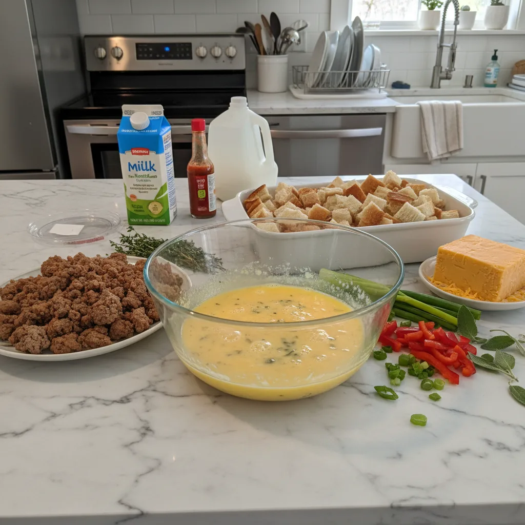 Easy Sausage & Egg Casserole: Hearty Breakfast Bake 5 Recipe image