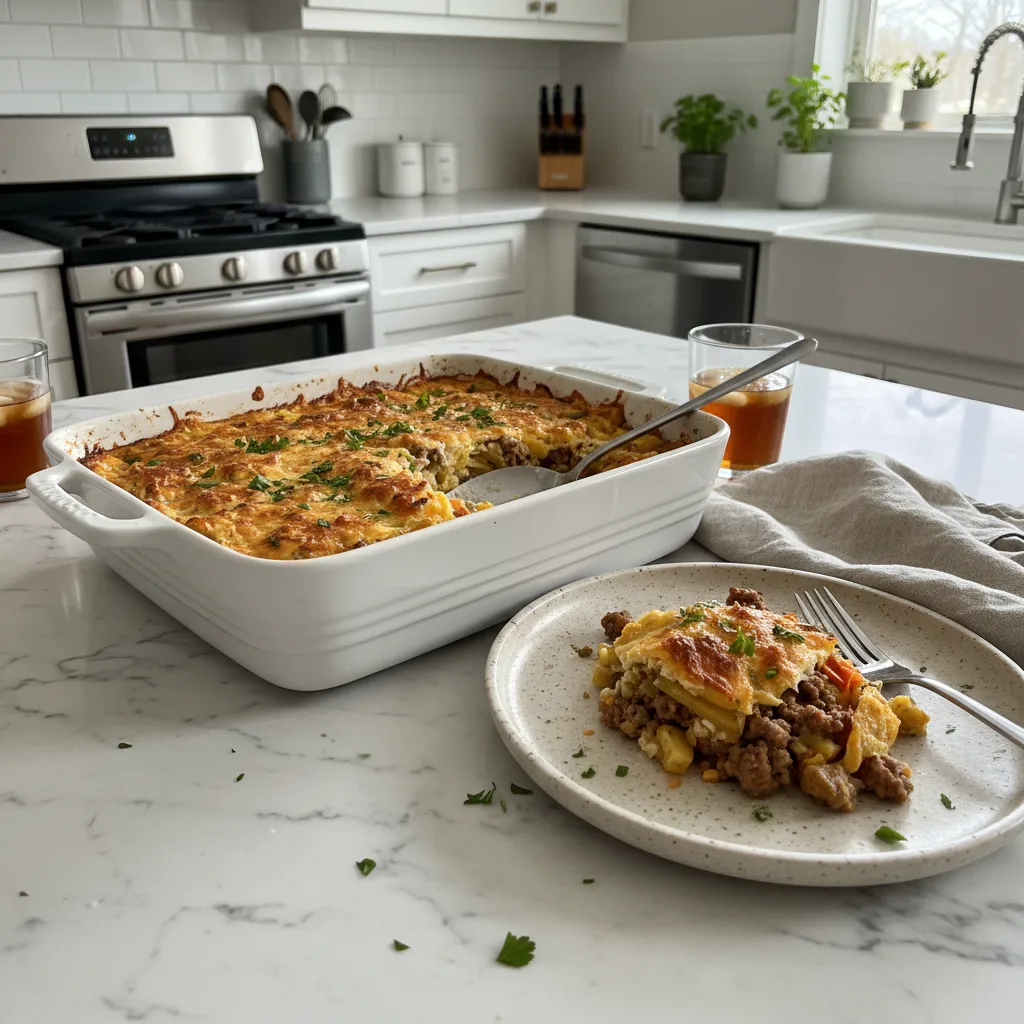 Hearty Farmer's Casserole: A Weekend Morning Treat 4 Recipe image