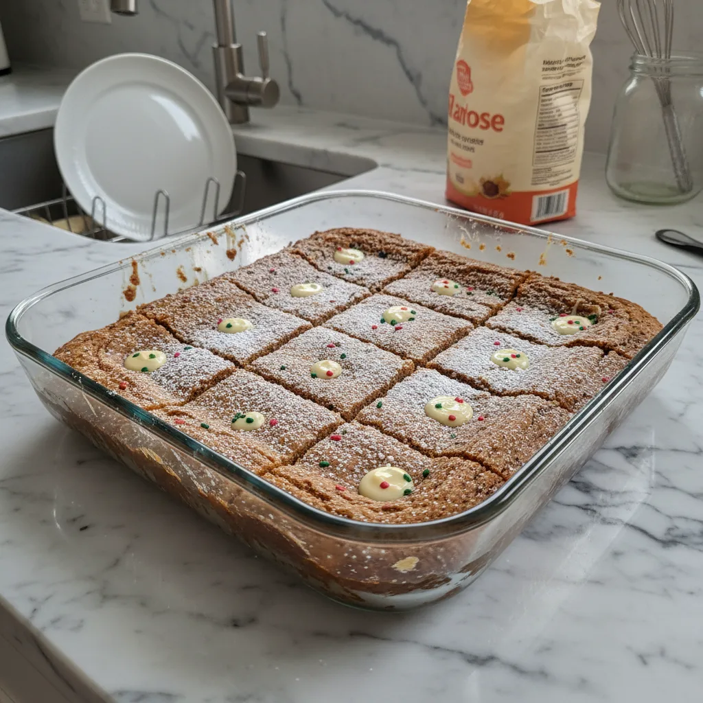 Chewy Gingerbread Cookie Bars with Cream Cheese Frosting 4 Recipe image