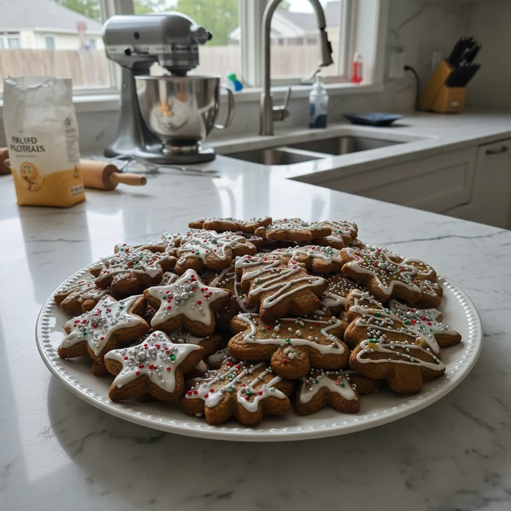 Classic Gingerbread Cutout Cookies with Icing