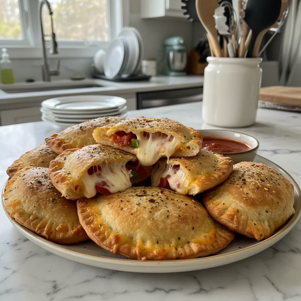 Homemade Cheesy Pizza Pockets: Quick Snack Delight
