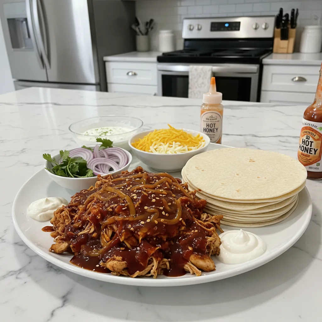 Smoky Hot Honey BBQ Chicken Quesadillas for Cold Nights 5 Recipe image