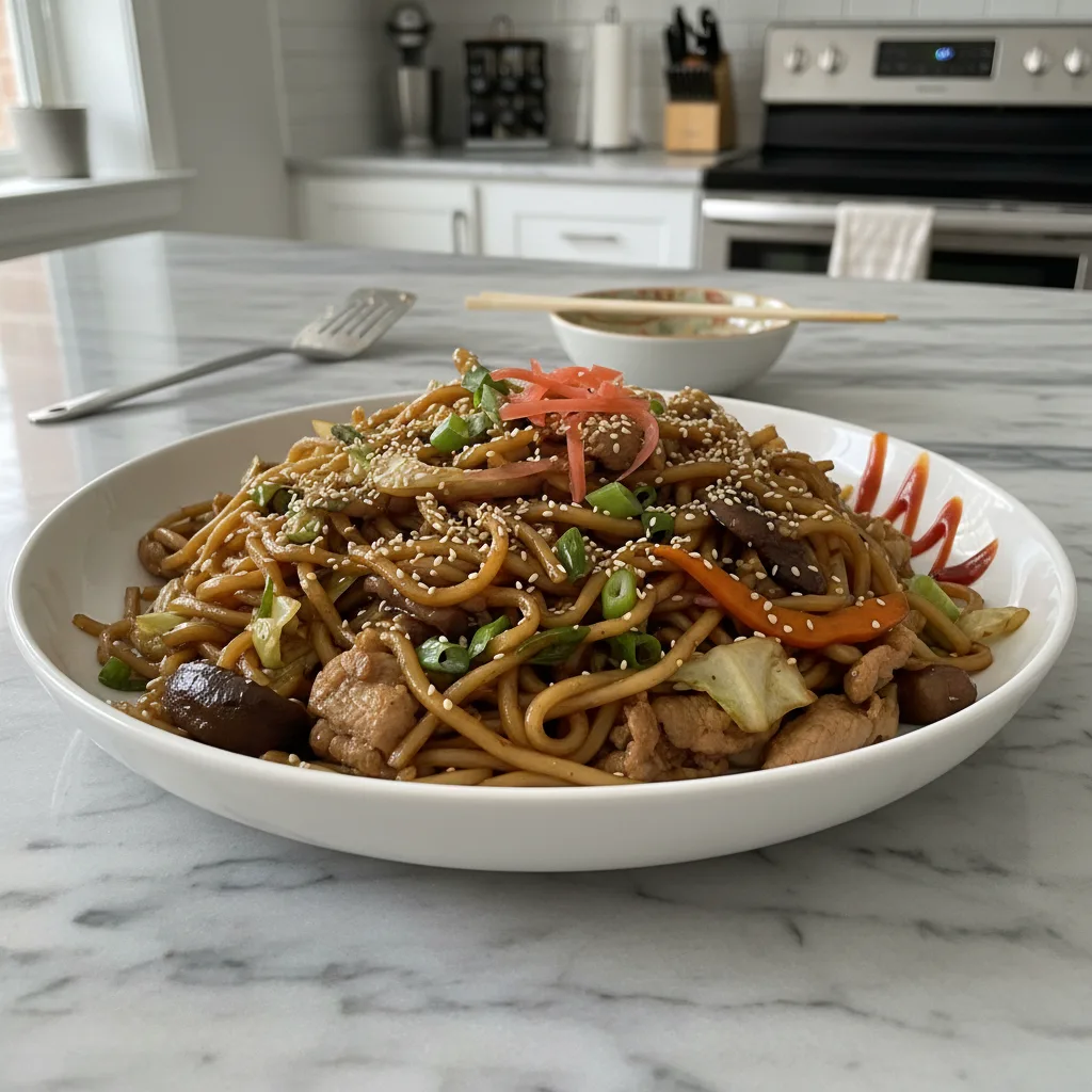 Hearty Yaki Udon Noodles: A Quick Weeknight Stir-Fry