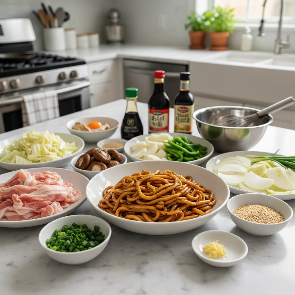 Hearty Yaki Udon Noodles: A Quick Weeknight Stir-Fry 5 Recipe image