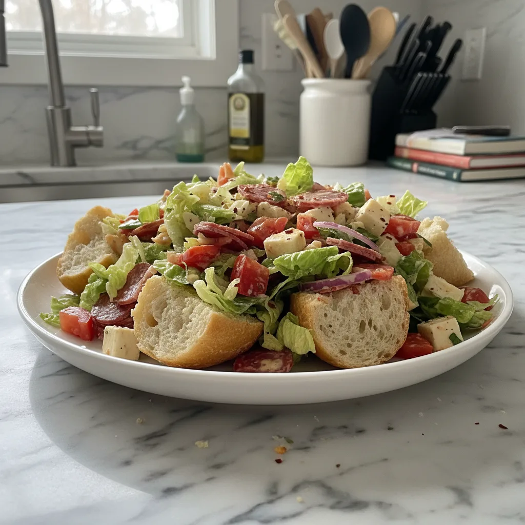 Italian Grinder Salad Sandwich: Lighter January Meal