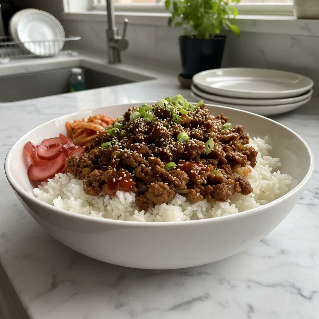 korean ground beef bowl an amazing ultimate recipe featured