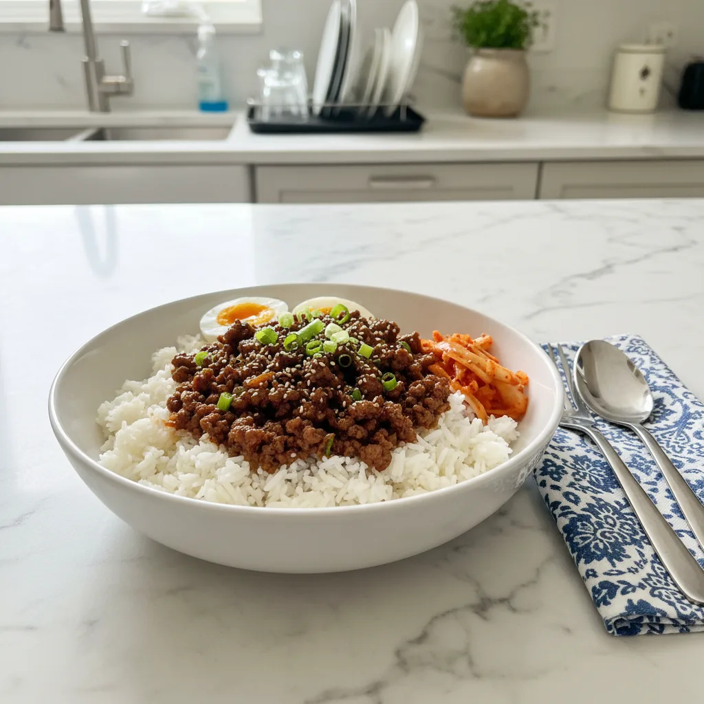Quick Korean Ground Beef Bowl: Better Than Takeout!