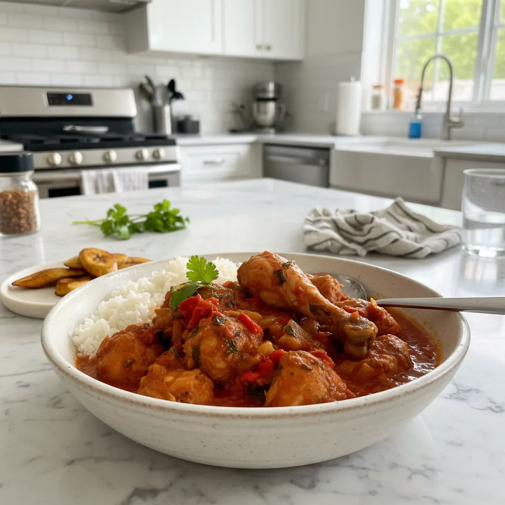 spicy nigerian chicken stew west african flavor featured
