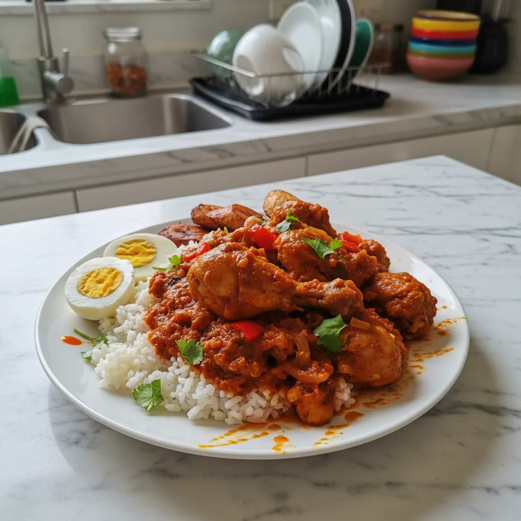 Spicy Nigerian Chicken Stew: Rich Tomato & Pepper Flavor 4 Recipe image