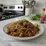 Sticky Beef Noodles: Savory, Sweet, & Quick Dinner 6 sticky beef noodles featured