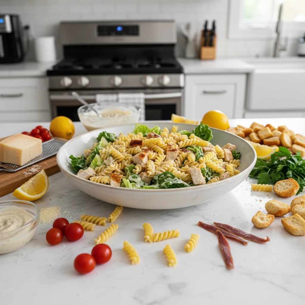 Creamy Chicken Caesar Pasta Salad: A Weeknight Win 5 Recipe image