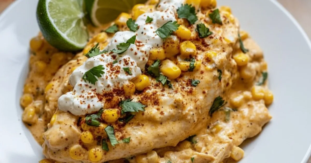 Amazingly Easy Slow Cooker Street Corn Chicken for Dinner