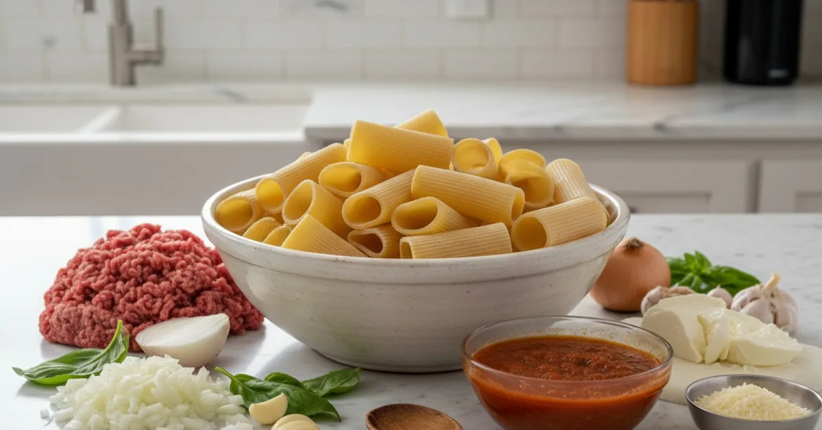 The Ultimate Baked Rigatoni Stuffed with Beef Ragu & Mozzarella 5 Recipe image