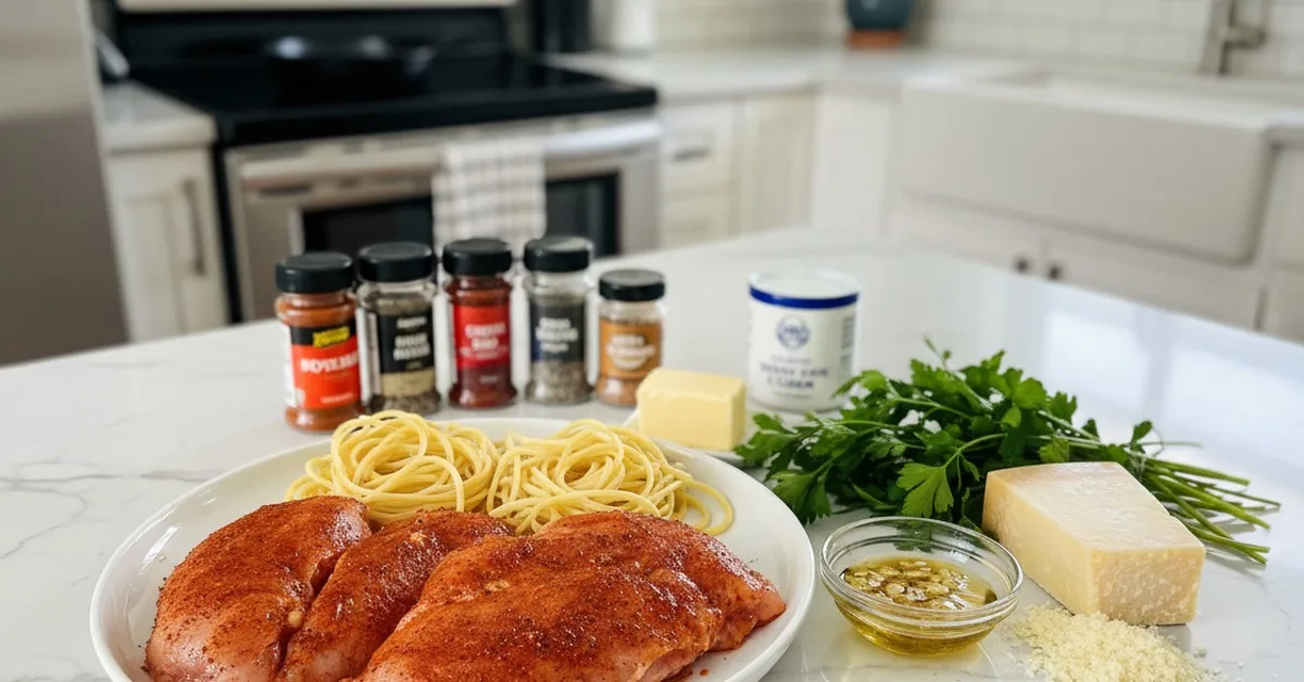 The Ultimate Cajun Chicken and Garlic Parmesan Linguine for Dinner Tonight 5 Recipe image