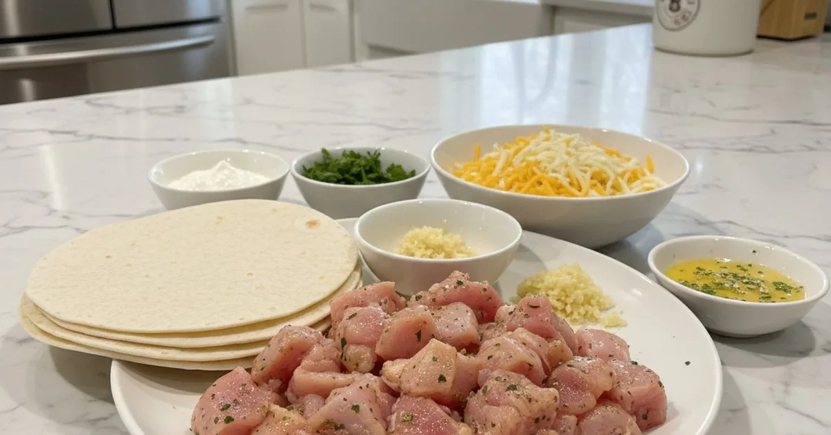 The Ultimate Cheesy Garlic Chicken Wraps You'll Crave 5 Recipe image