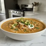 creamy chicken tortilla soup dinner featured