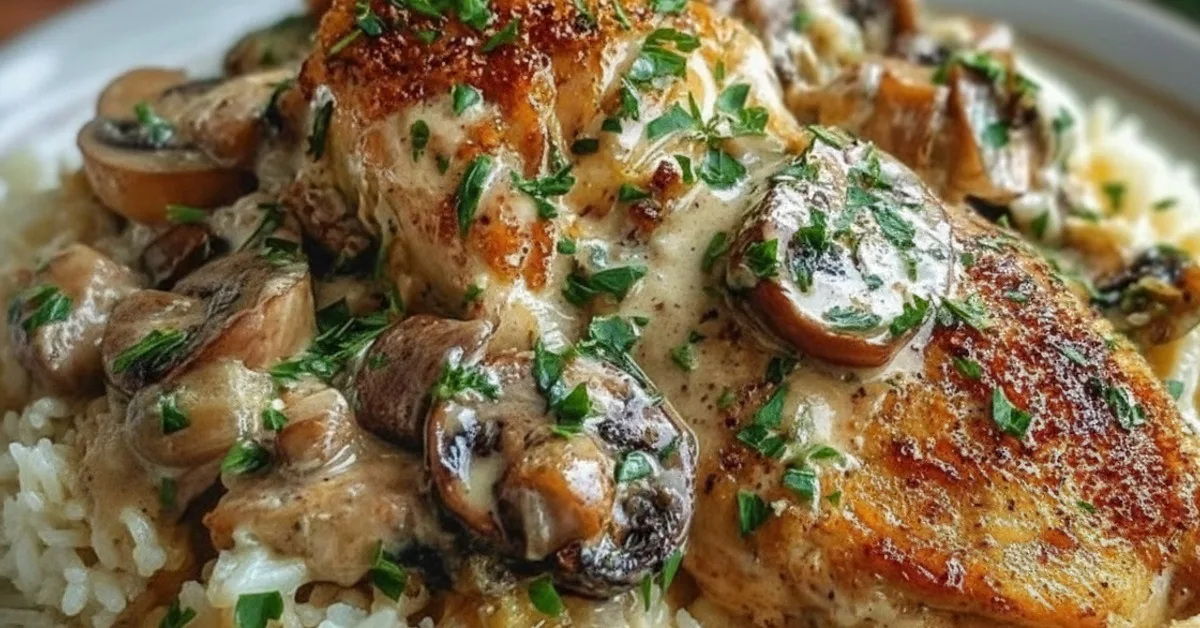 The Ultimate Creamy Smothered Chicken and Rice for Comfort 4 Recipe image