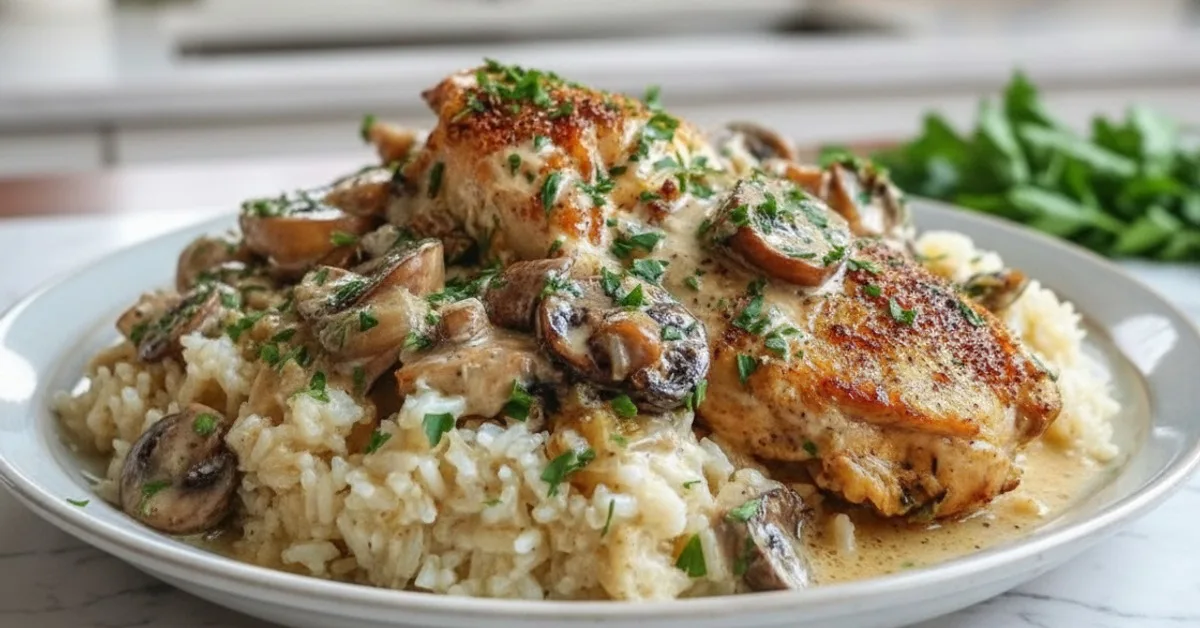 The Ultimate Creamy Smothered Chicken and Rice for Comfort 5 Recipe image