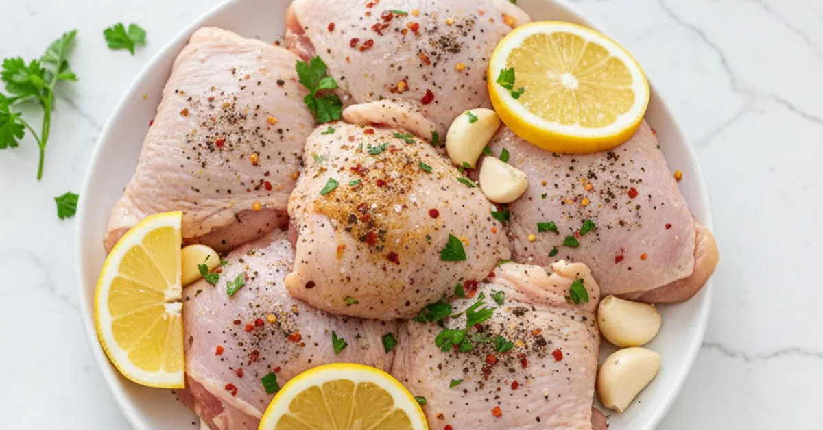 Melt-in-Your-Mouth Crock Pot Chicken Thighs with Lemon Garlic Butter 5 Recipe image