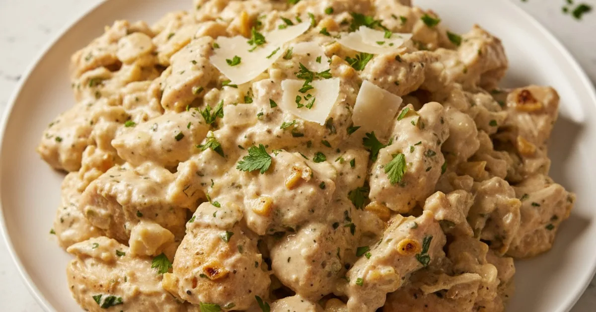 Melt-in-Your-Mouth Crockpot Creamy Garlic Parmesan Chicken 4 Recipe image