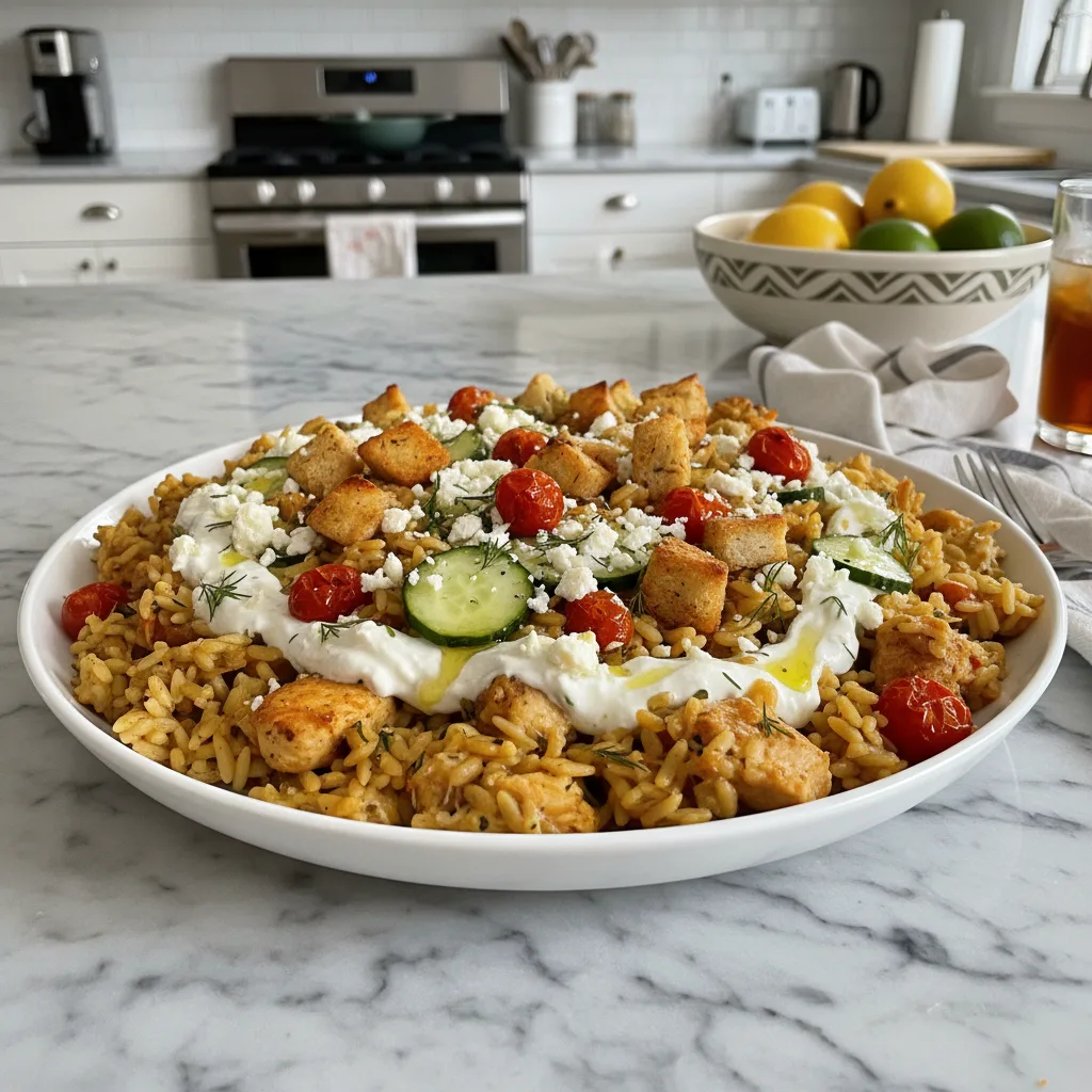 Simple Dump-and-Bake Chicken Tzatziki Casserole