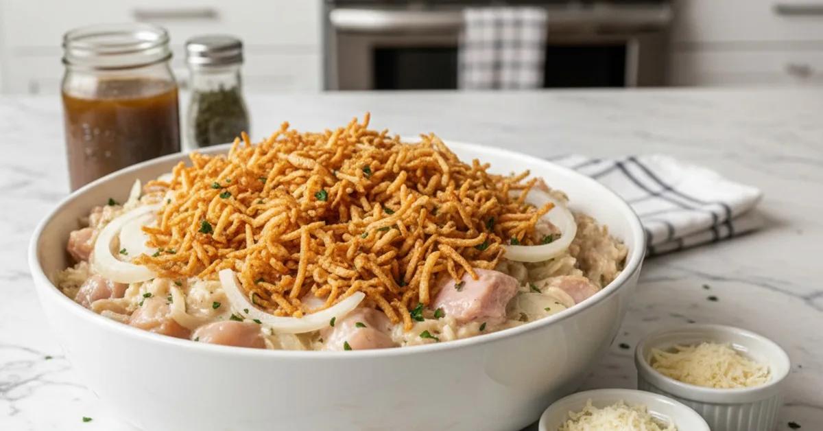 The Ultimate Easy French Onion Chicken Rice Bake You'll Crave 5 Recipe image