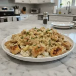 Easy Homemade Creamy Garlic Chicken Rice Dinner 6 easy homemade creamy garlic chicken rice dinner featured