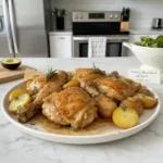 easy homemade honey mustard chicken skillet dinner featured