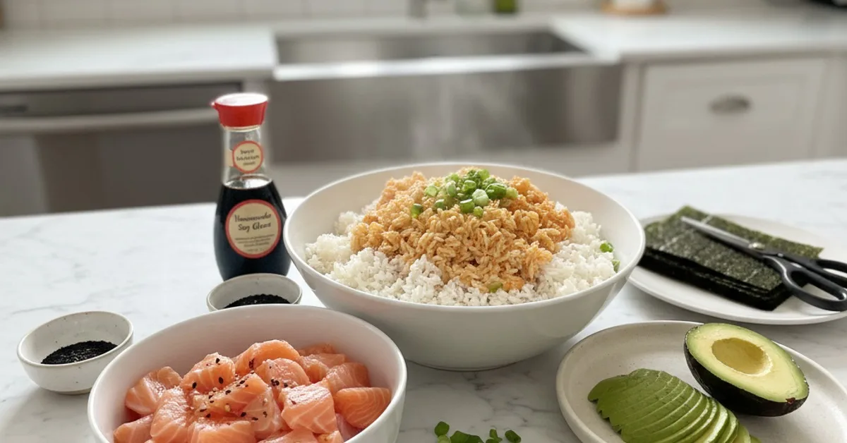The Ultimate Easy Spicy Salmon Sushi Bake Recipe You'll Love 5 Recipe image