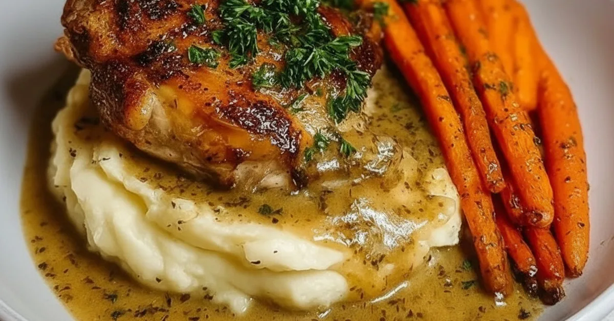Flavorful Garlic Herb Chicken & Carrot Plate: A Weeknight Win