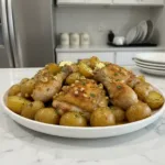 garlic butter chicken and potatoes easy one pan ch featured