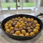 garlic butter steak and potatoes skillet easy one featured