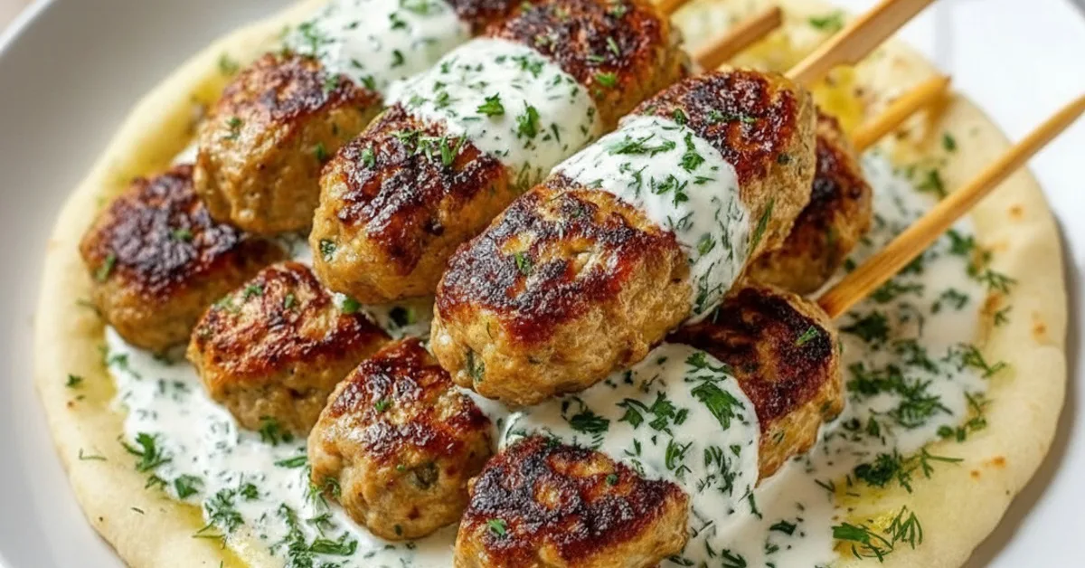 Get Ready for Juicy Chicken Kofta with Garlic Yogurt Sauce – So Easy!