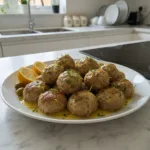 greek meatballs in lemon sauce juicy easy mediterr featured