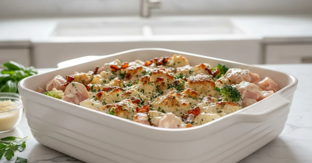 Your Go-To: High-Protein Chicken Alfredo Bake for Low-Carb Meal Prep 5 Recipe image