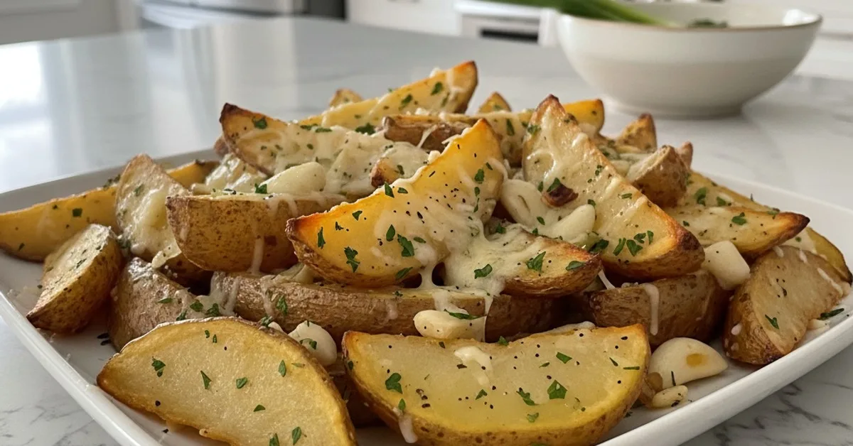 Irresistible Garlic Parmesan Potato Wedges: Easy Baked Perfection
