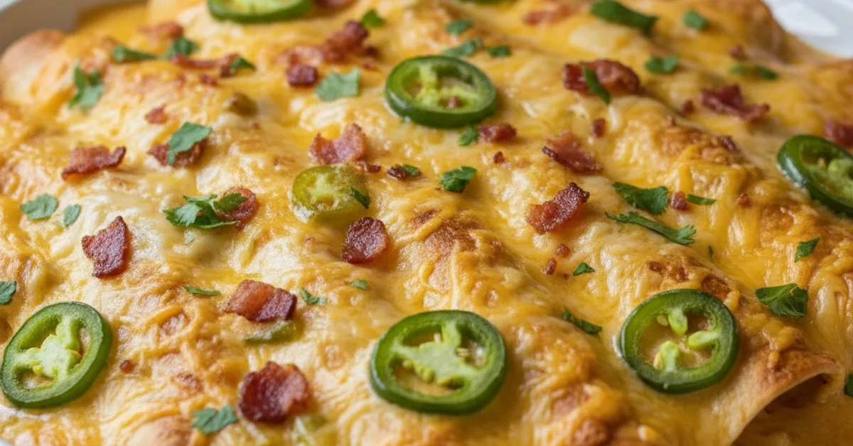 Unbelievably Creamy Jalapeño Popper Cheesy Chicken Enchiladas 4 Recipe image