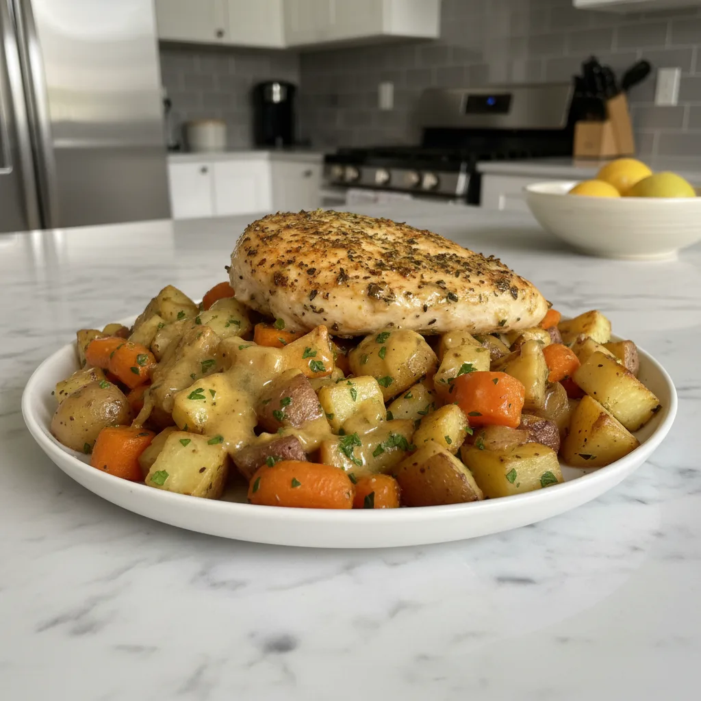 Zarte Ofen Gebackene Hähnchenbrust Abendessen