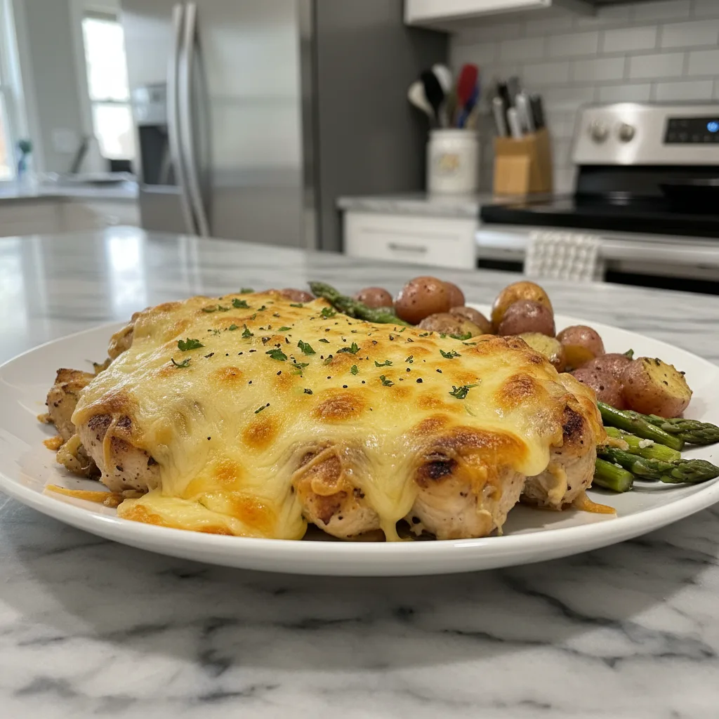 Golden Cheese Oven Chicken Breast Dinner