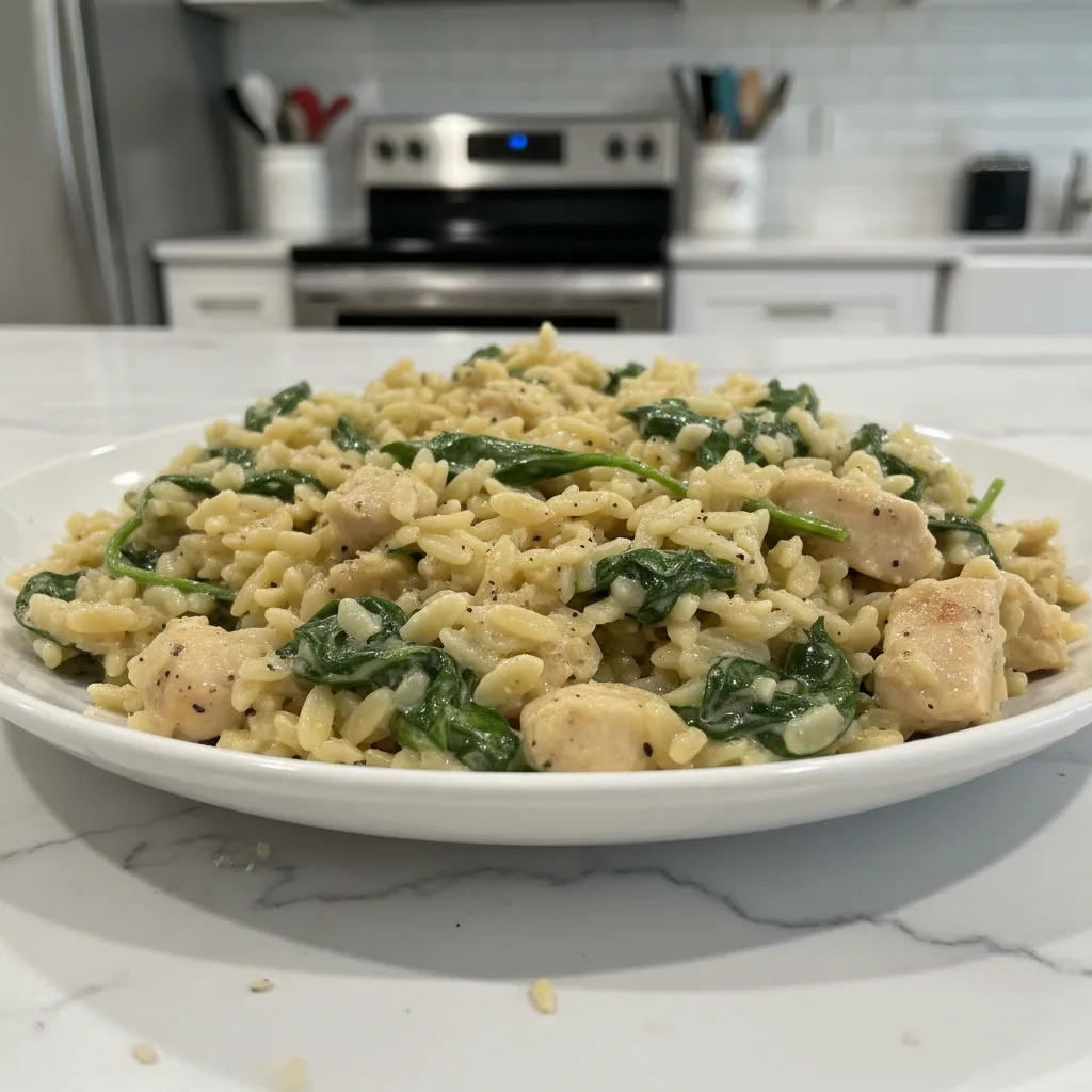 Creamy Spinach Chicken Orzo Dinner: Quick & Easy Weeknight 4 Recipe image