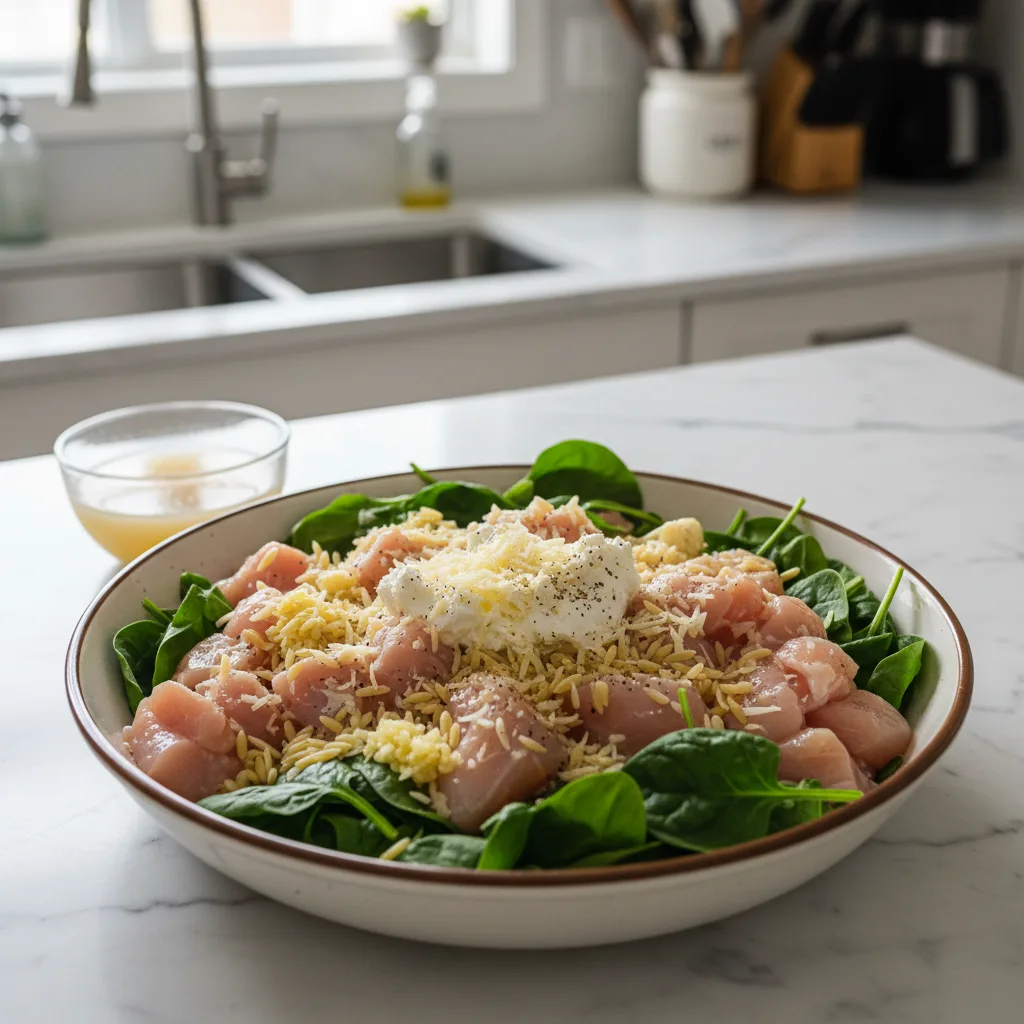 Creamy Spinach Chicken Orzo Dinner: Quick & Easy Weeknight 5 Recipe image