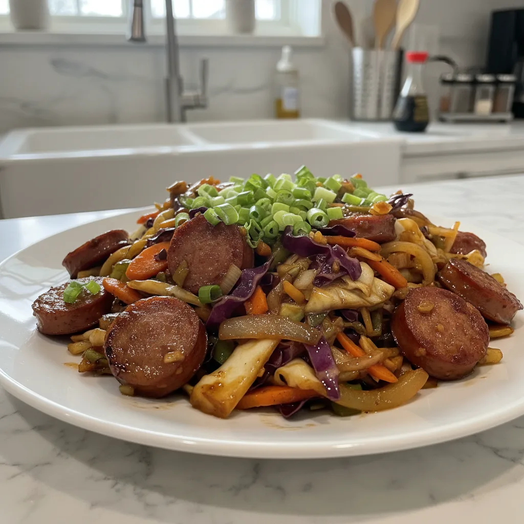 Easy 30-Minute Sausage and Cabbage Stir Fry You'll Love! 4 Recipe image
