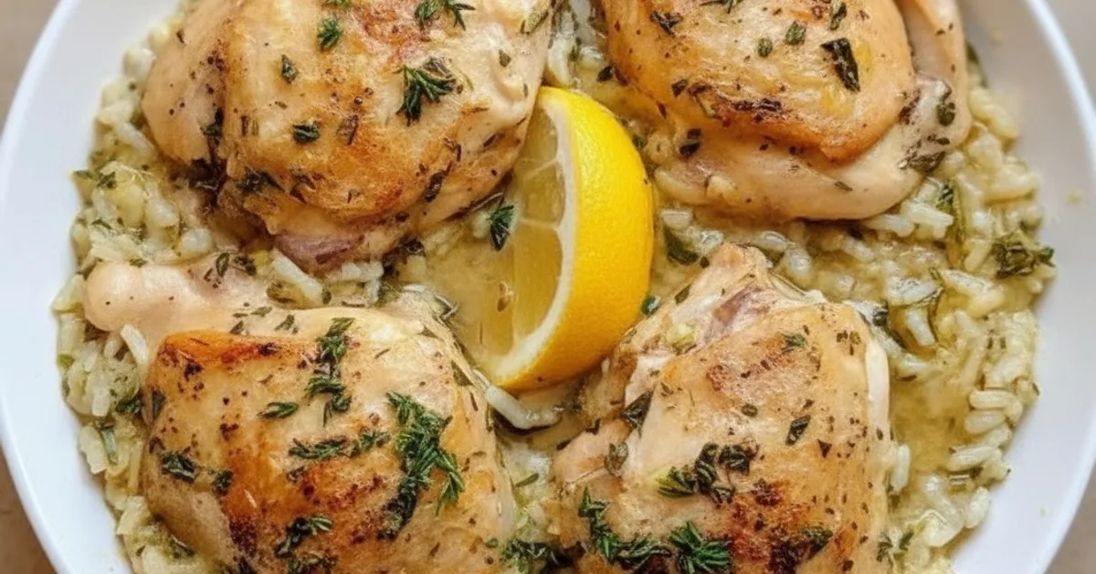 Effortless & Flavorful: Slow Cooker Lemon Herb Chicken and Rice 4 Recipe image