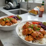 Sweet Chili Chicken Rice Bowls: Easy Weeknight Thighs 6 sweet chili chicken rice bowls easy chicken thigh featured