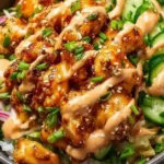 the ultimate bang bang chicken bowl spicy sweet perfection featured
